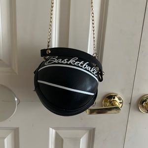 Black basketball purse